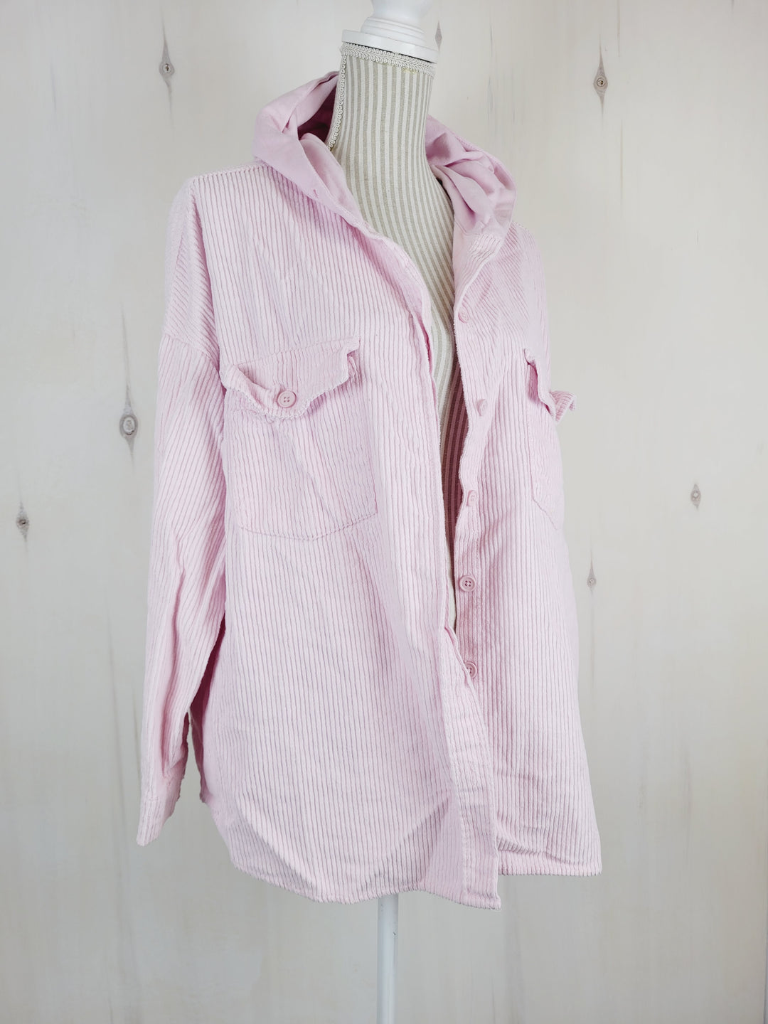 ARDENES LIGHT PINK CORDUROY JACKET LADIES LARGE VGUC