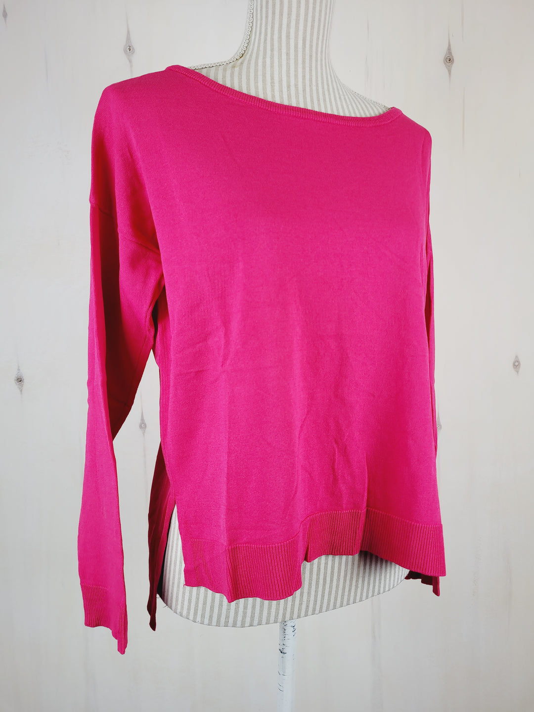 STRETCH PINK SWEATER LADIES APPROX MEDIUM EUC