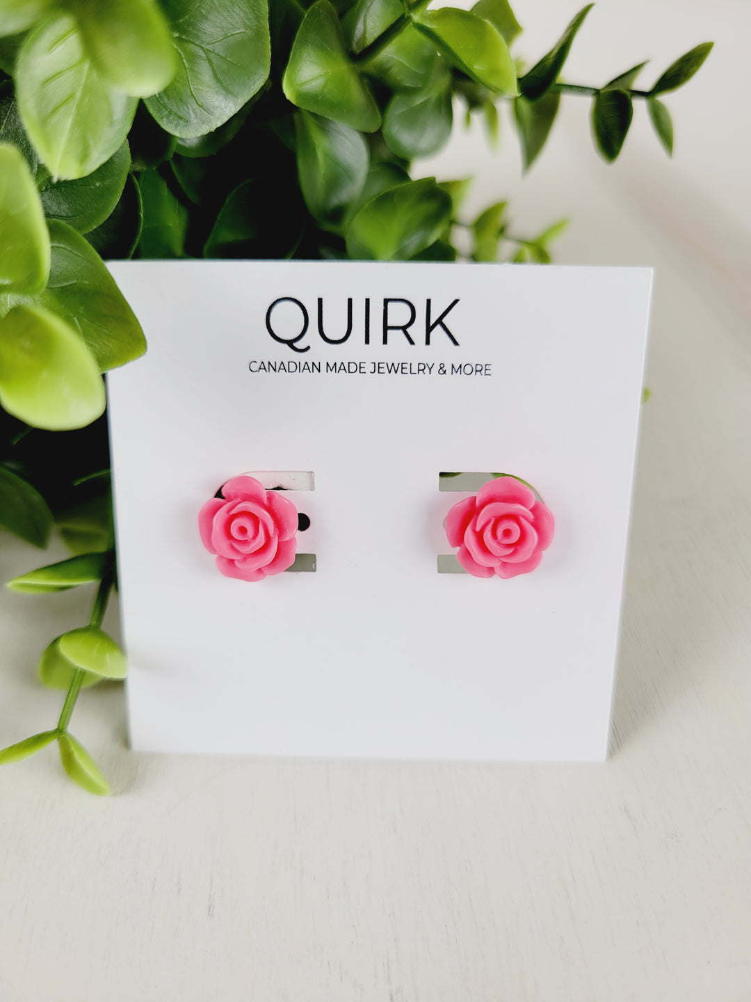 Quirk Handmade Jewelry,  Resin Flower Stud Earrings