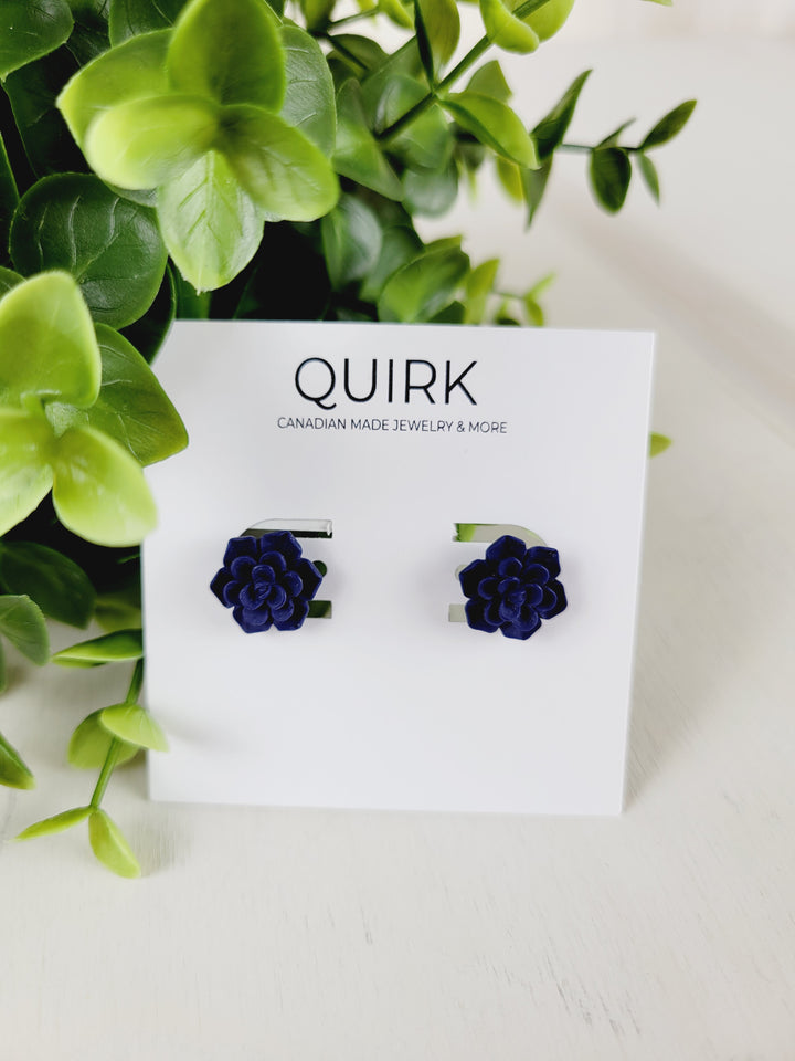 Quirk Handmade Jewelry,  Resin Flower Stud Earrings