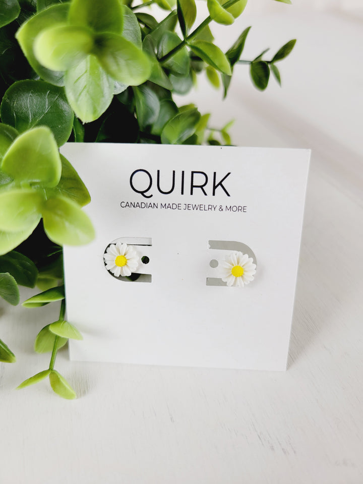 Quirk Handmade Jewelry,  Resin Flower Stud Earrings
