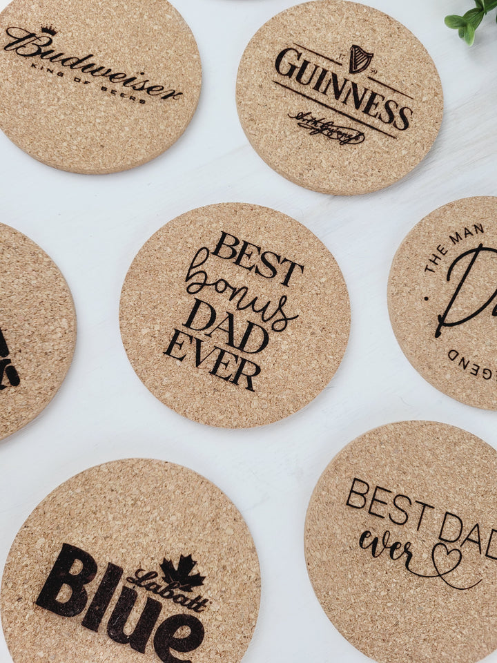 Rough Cut Dezigns, Thin Cork Coasters