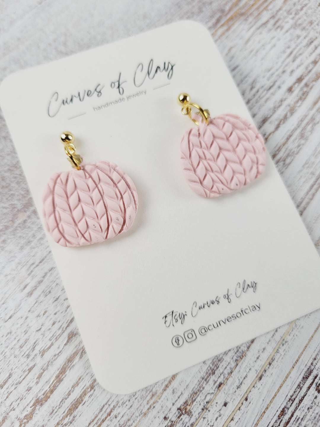 Curves of Clay, Autumn and Halloween Dangle Earrings