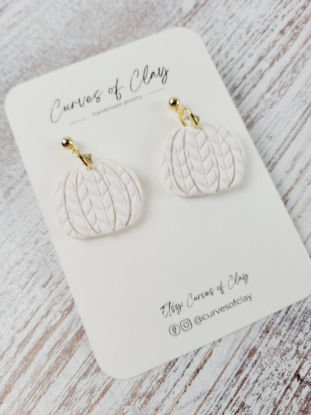 Curves of Clay, Autumn and Halloween Dangle Earrings