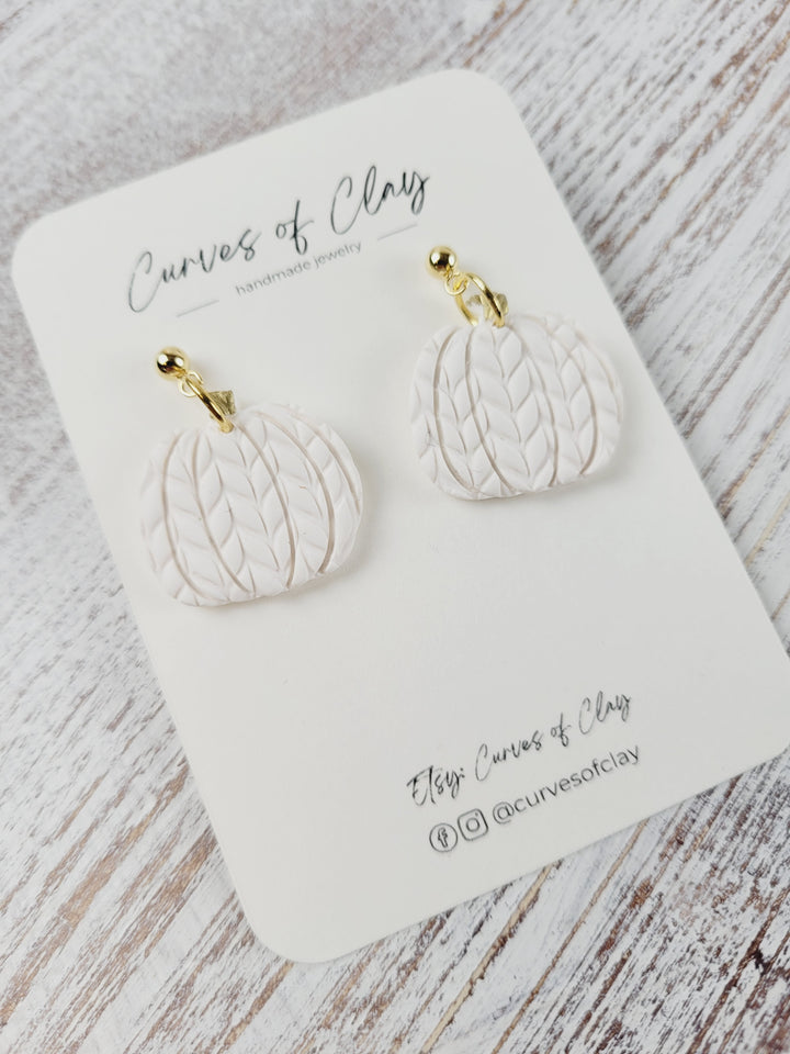 Curves of Clay, Autumn and Halloween Dangle Earrings