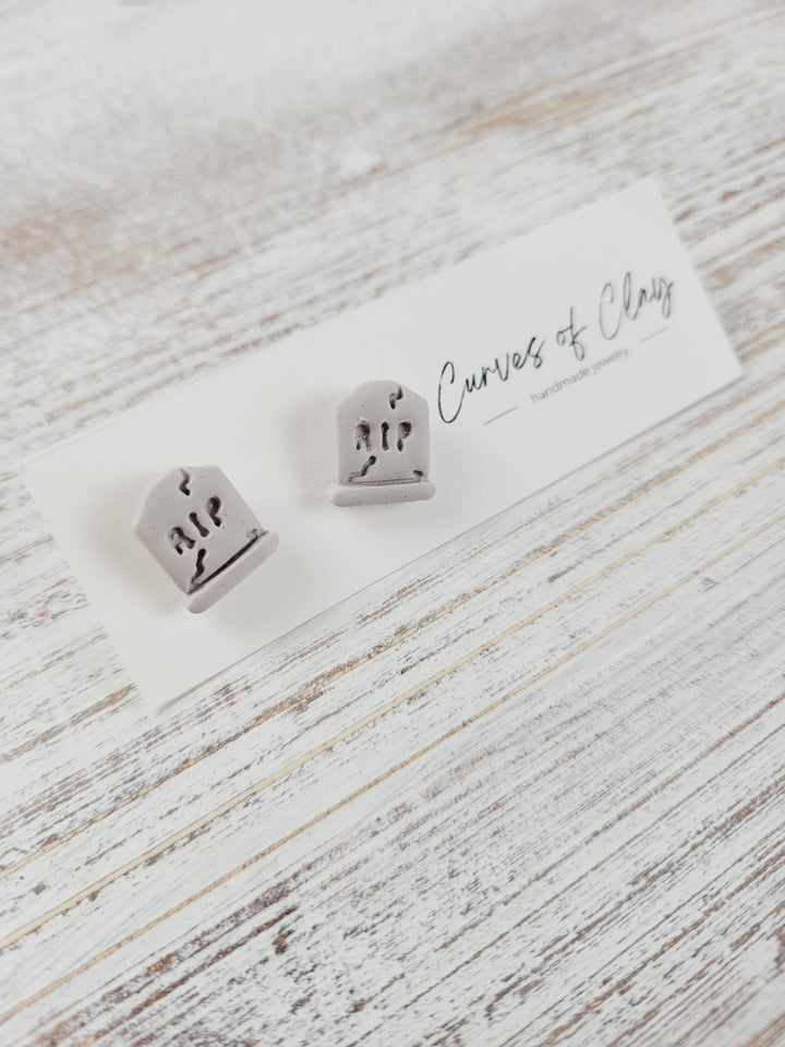 Curves of Clay, Autumn and Halloween Stud Earrings