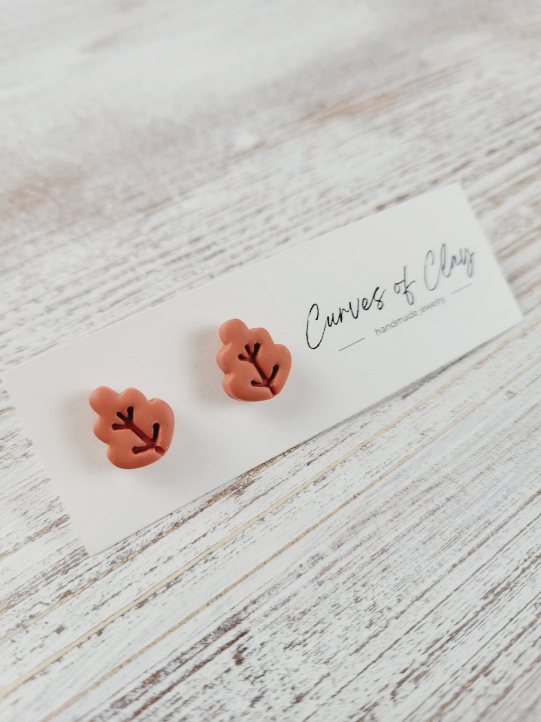 Curves of Clay, Autumn and Halloween Stud Earrings