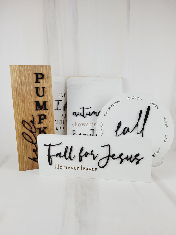 Rough Cut Dezigns, 3D Fall Signs