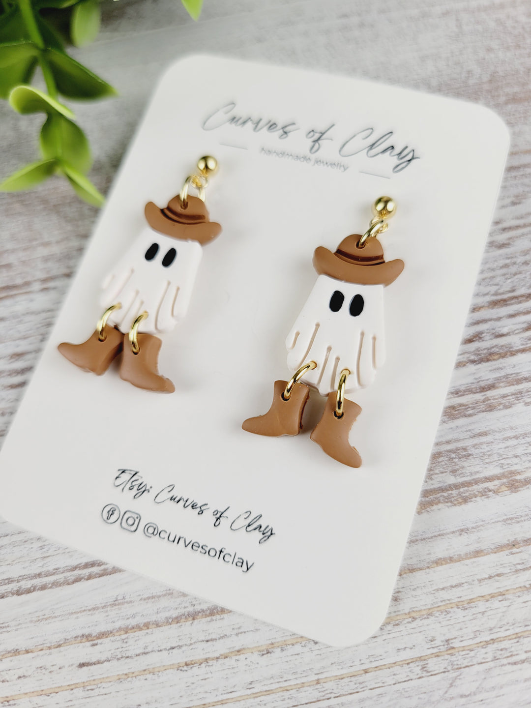 Curves of Clay, Autumn and Halloween Dangle Earrings