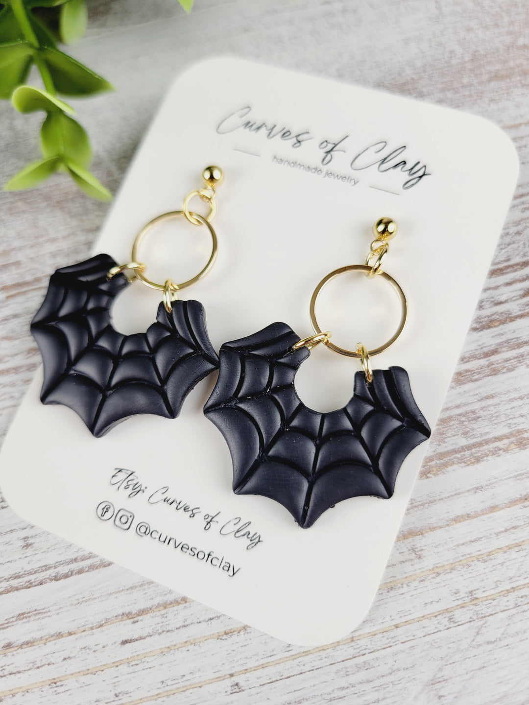 Curves of Clay, Autumn and Halloween Dangle Earrings