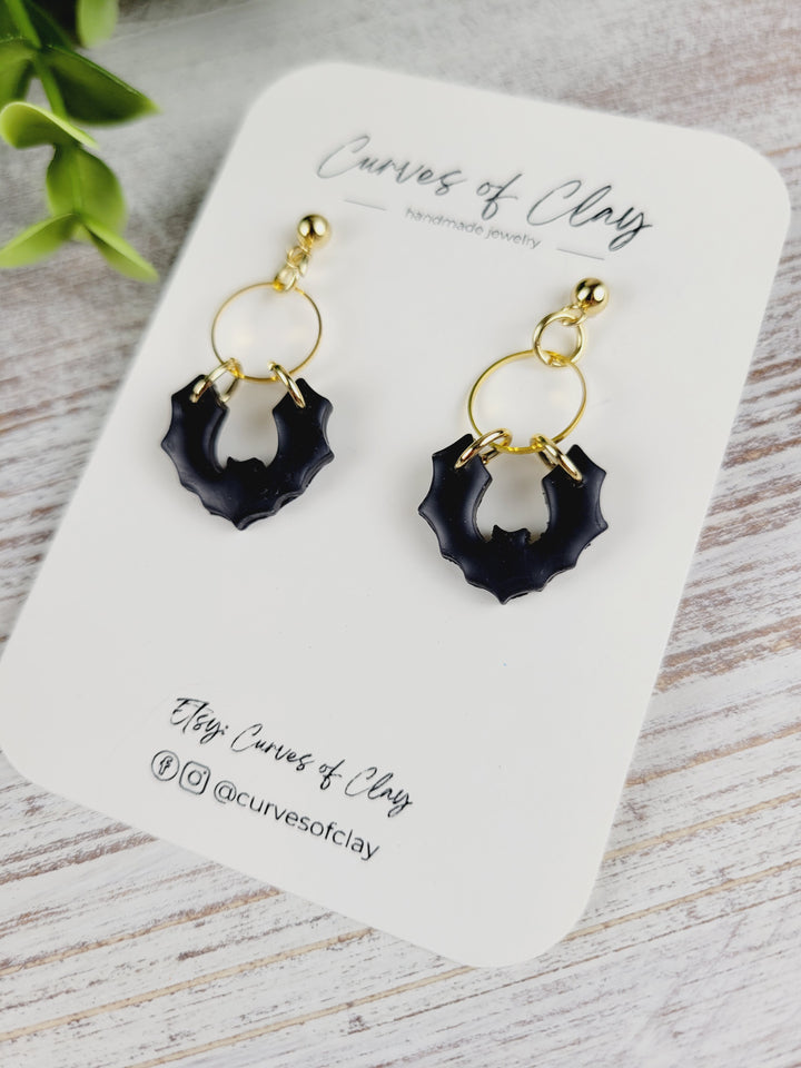 Curves of Clay, Autumn and Halloween Dangle Earrings