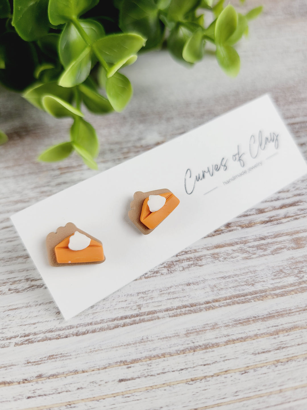 Curves of Clay, Autumn and Halloween Stud Earrings
