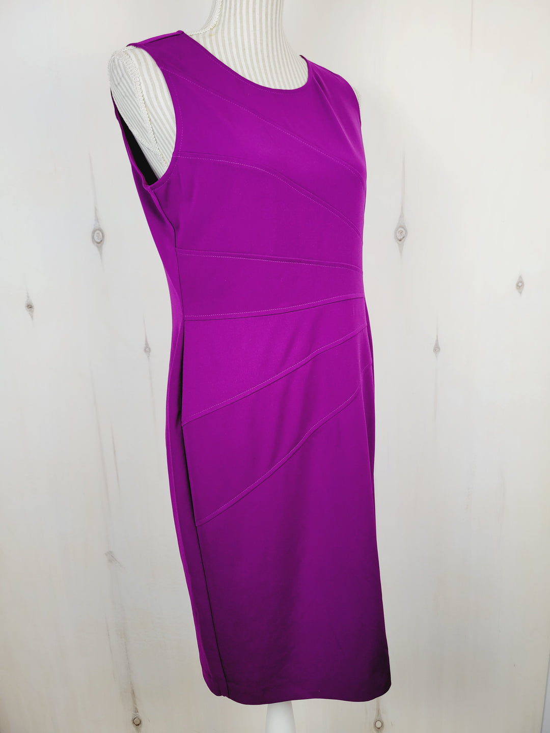 JONES PURPLE FITTED DRESS LADIES SIZE 8 PRE-LOVED