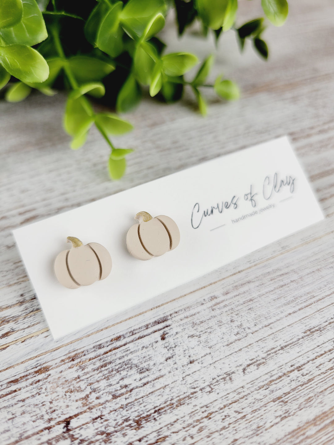 Curves of Clay, Autumn and Halloween Stud Earrings