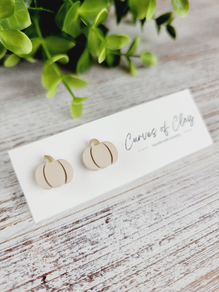 Curves of Clay, Autumn and Halloween Stud Earrings