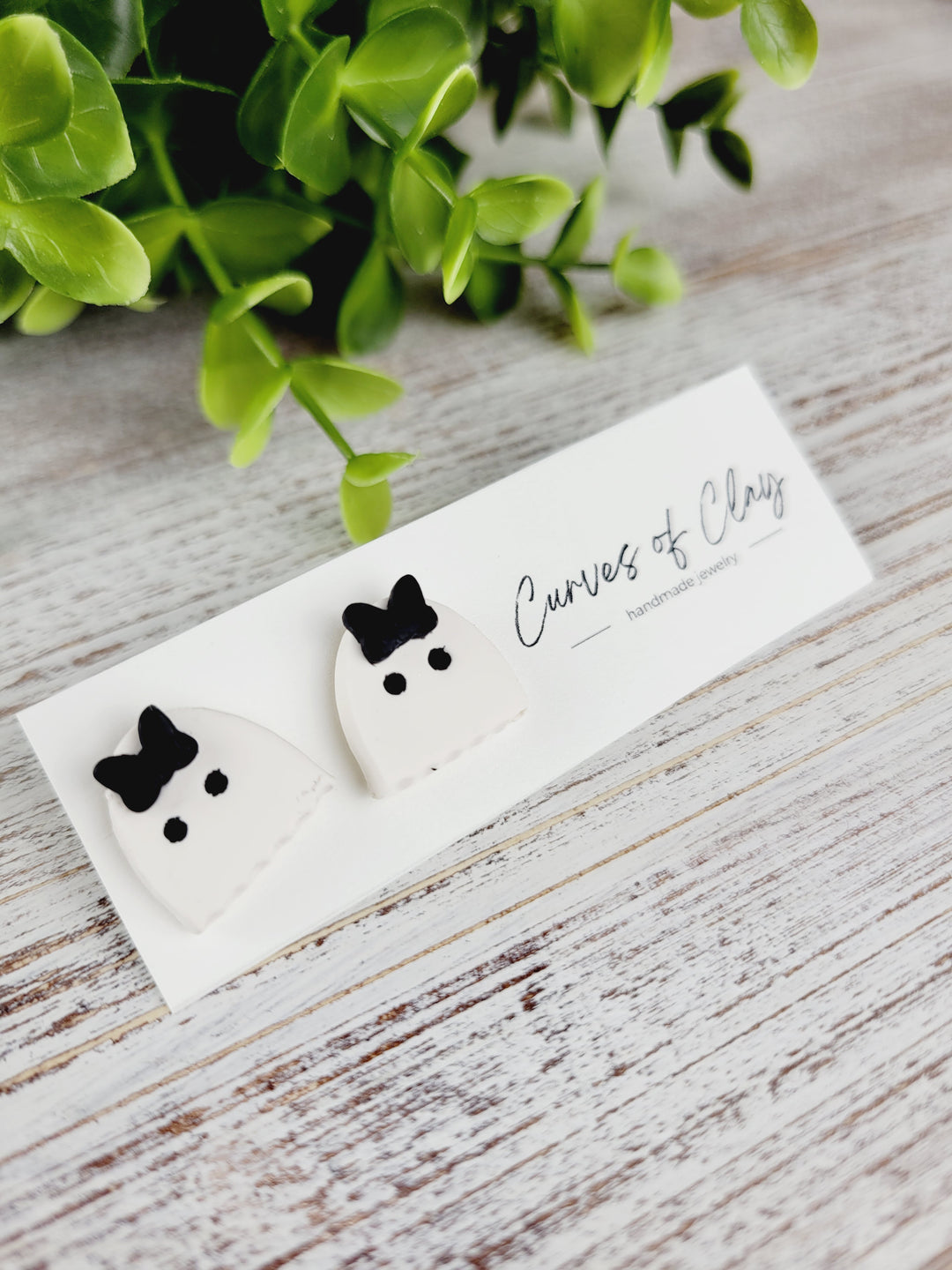 Curves of Clay, Autumn and Halloween Stud Earrings