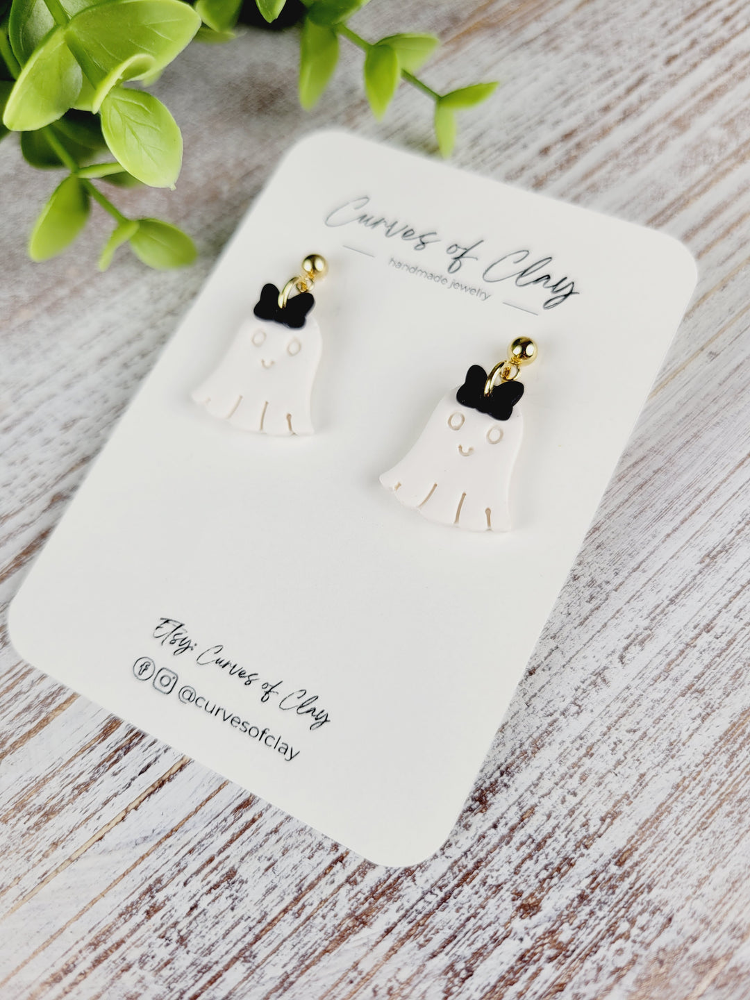 Curves of Clay, Autumn and Halloween Dangle Earrings