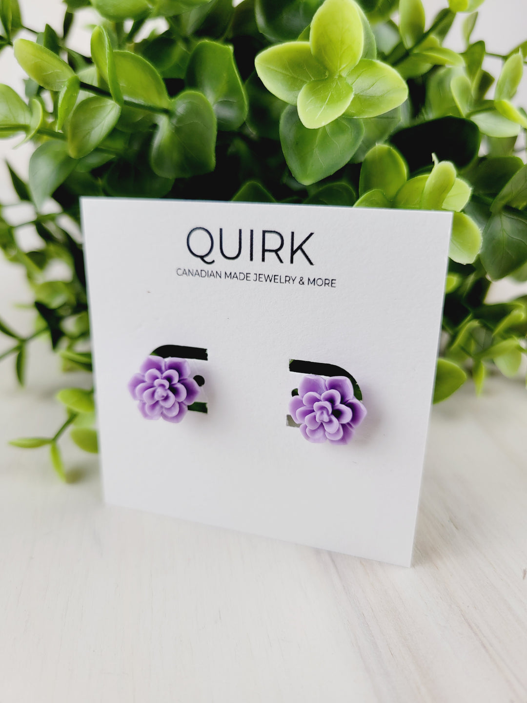 Quirk Handmade Jewelry,  Resin Flower Stud Earrings