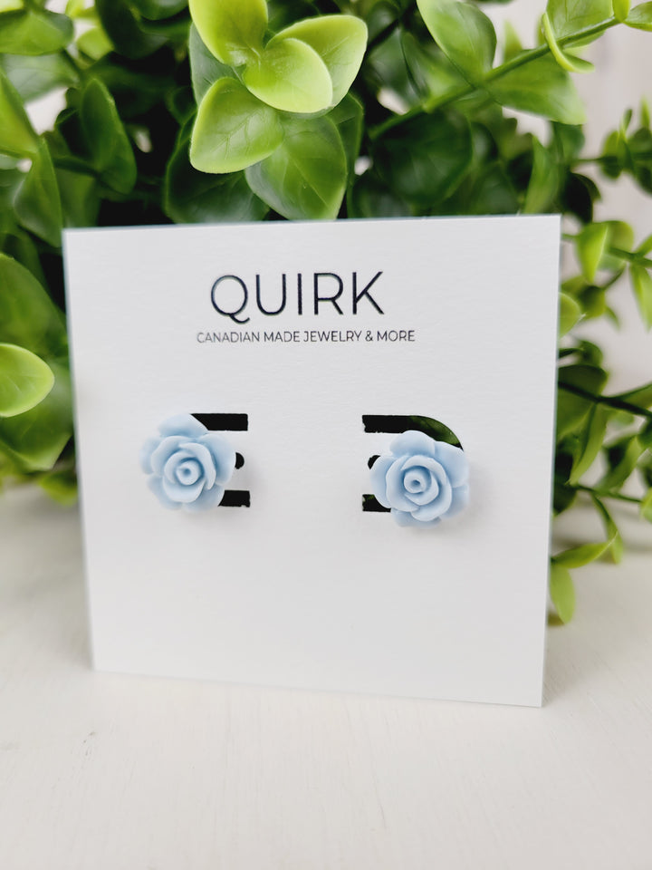 Quirk Handmade Jewelry,  Resin Flower Stud Earrings
