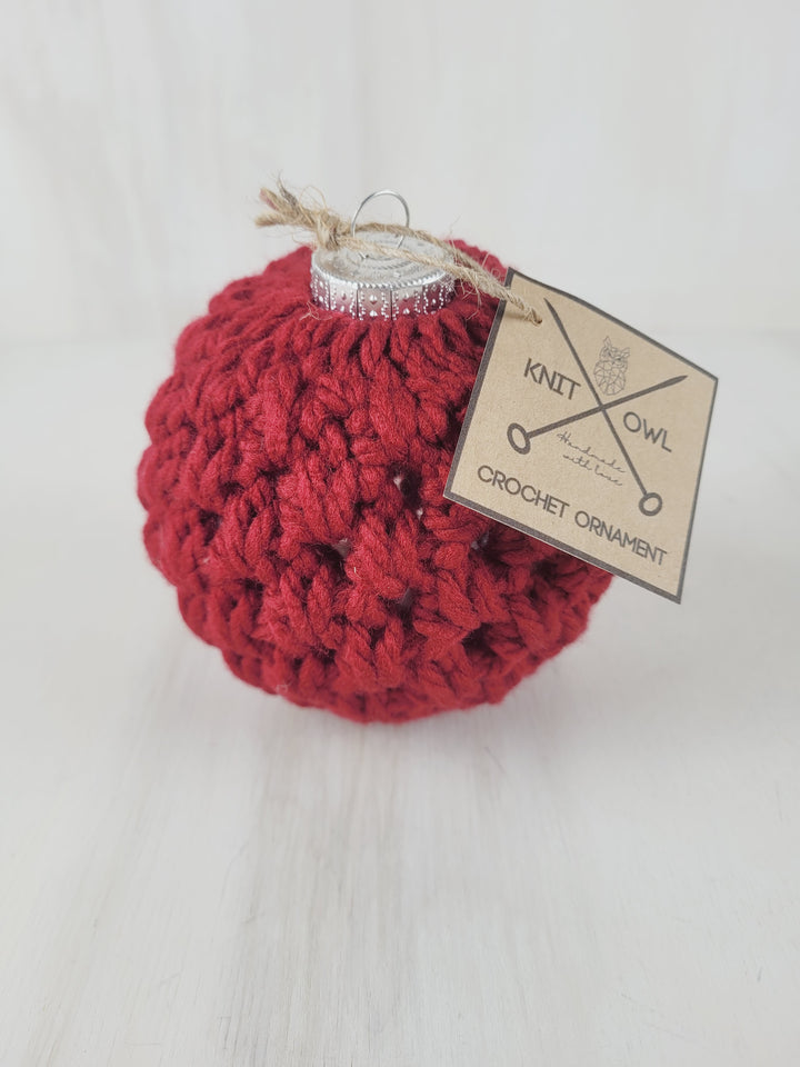 Knit Owl, Crochet Ball Ornaments