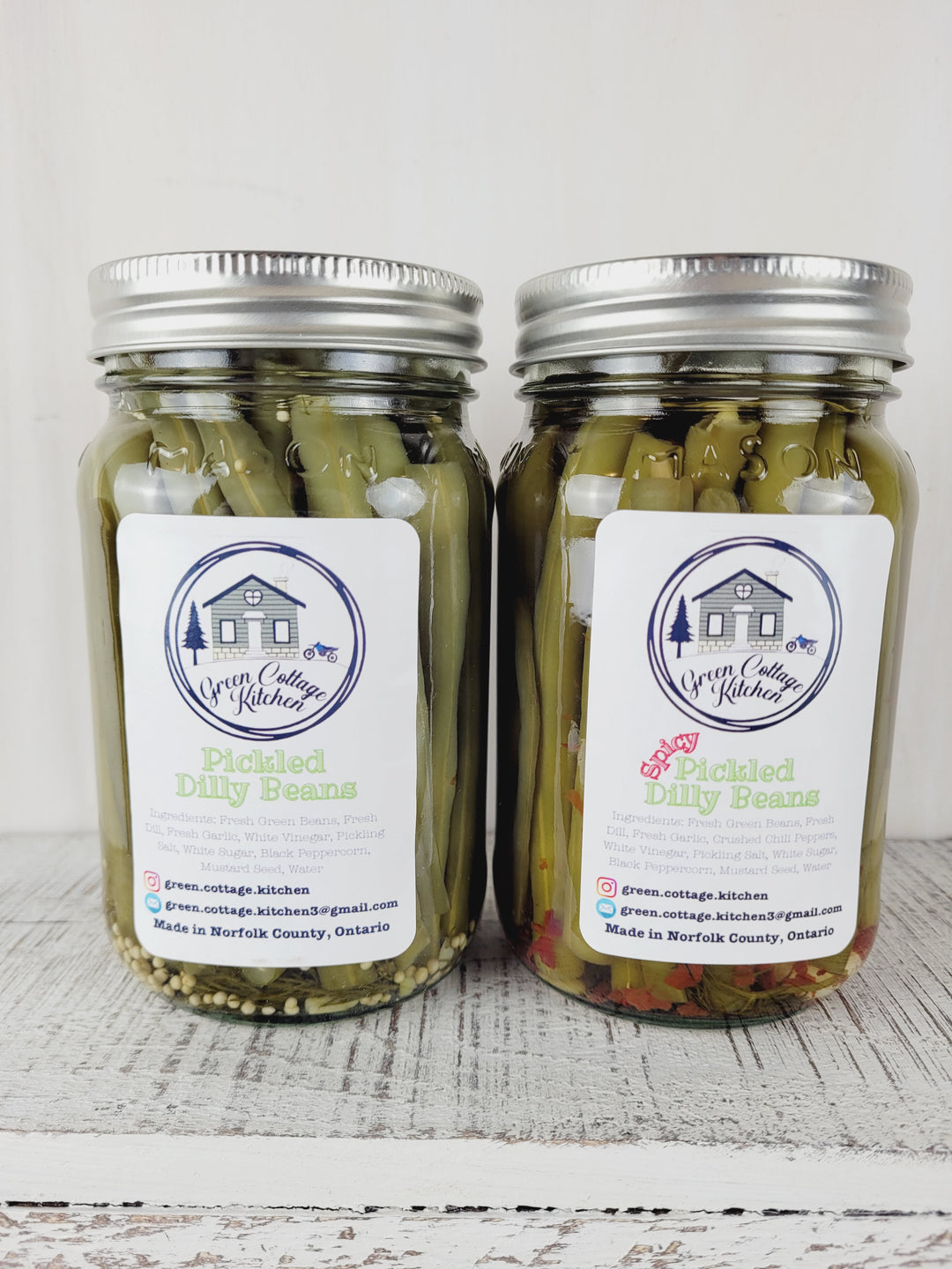 Green Cottage Kitchen, Dilly Beans (Regular, Spicy or Extra Garlic)