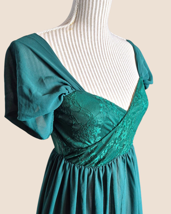 Pre-Loved Emerald Green Sheer Dress Ladies Small | Betty’s Marketplace