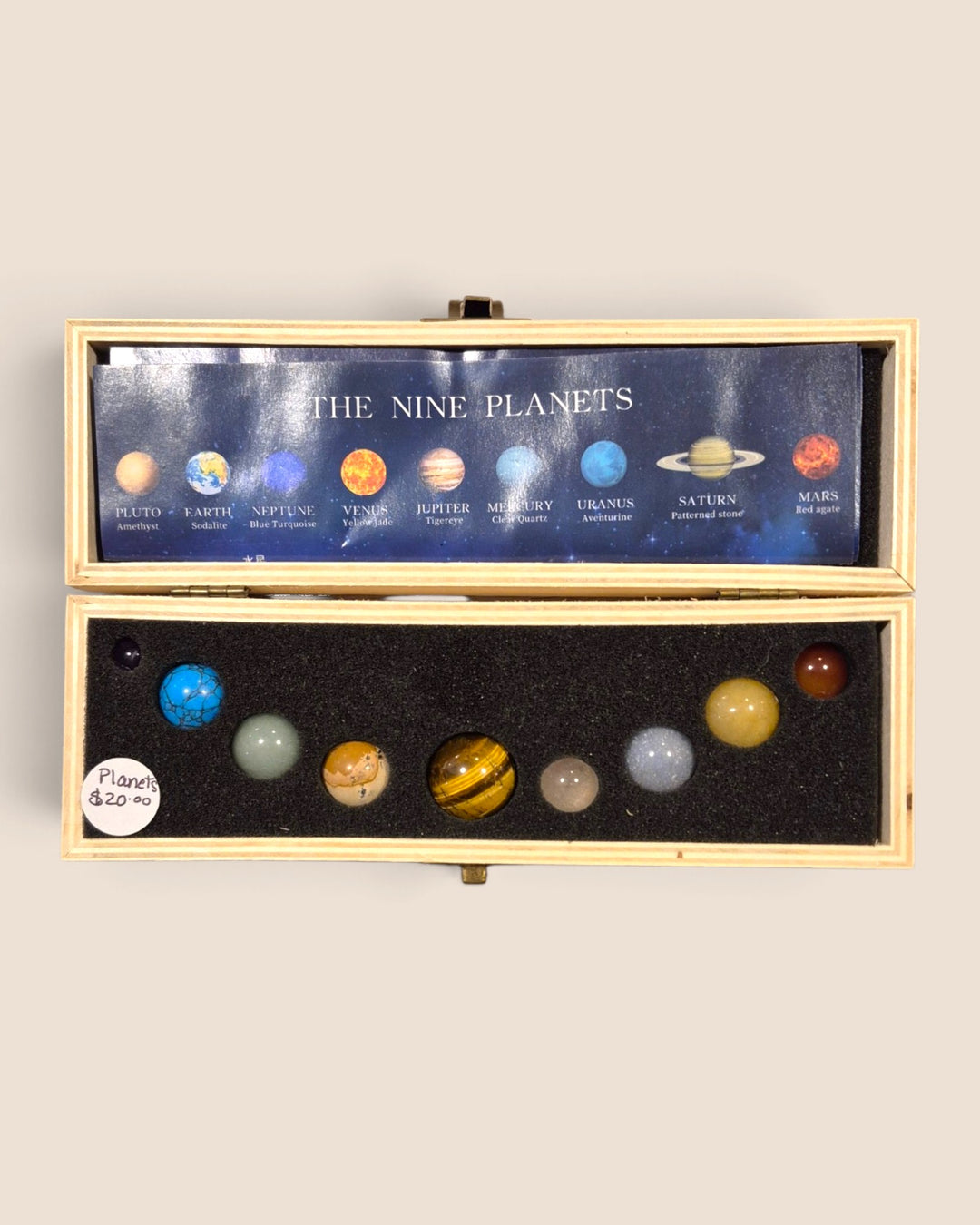 The Crystal Compass, Nine Planets Carved Crystal Set