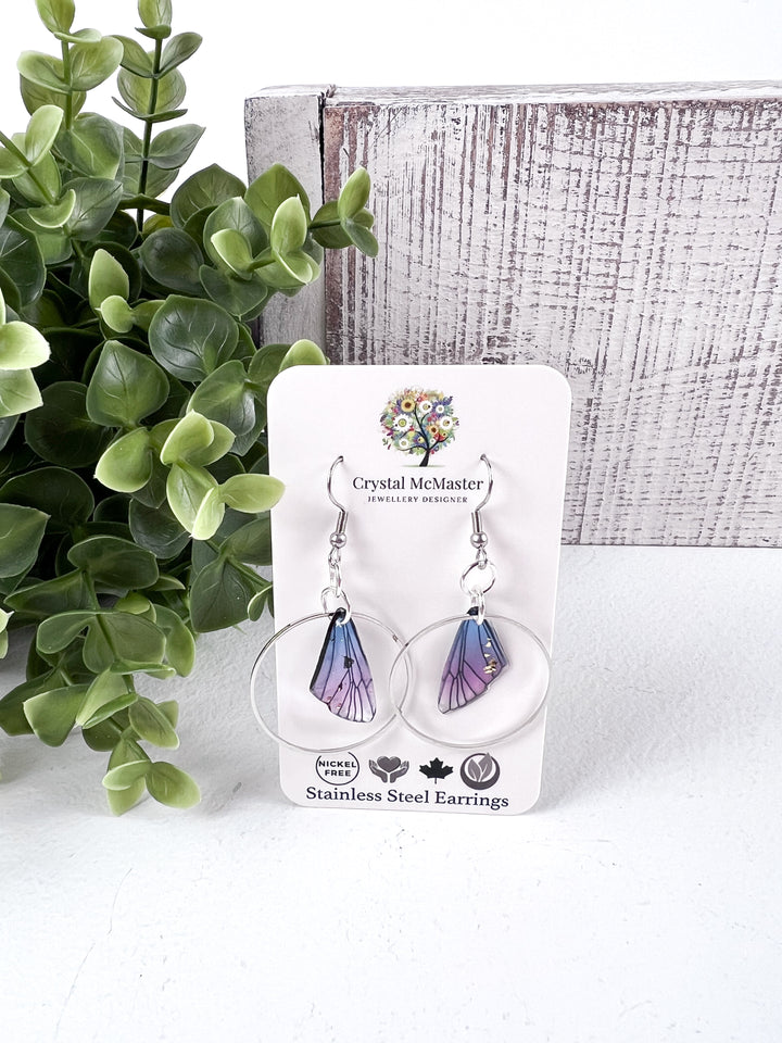 Crystal McMaster Jewellery, Butterfly Dangle Earrings
