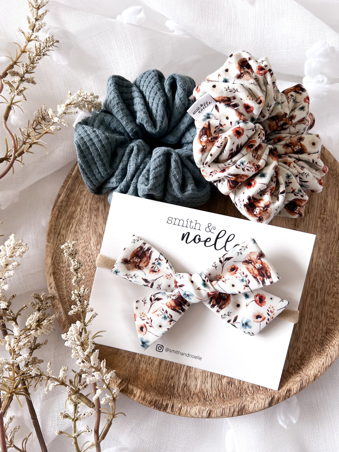 smith & noelle, Highland Dreams Scrunchies & Hand Tied Bows