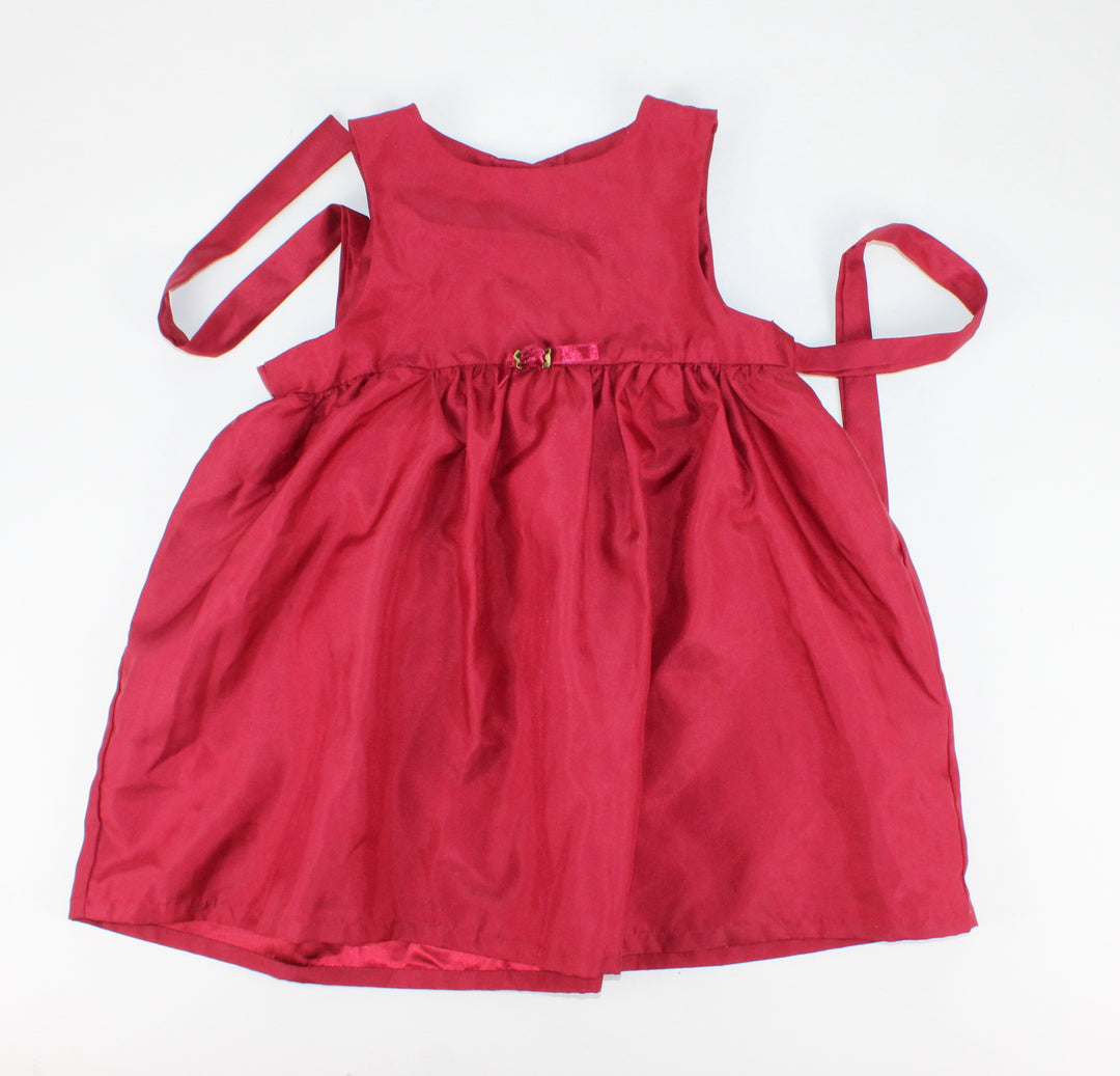 BURGUNDY OCCASION DRESS 4T EUC