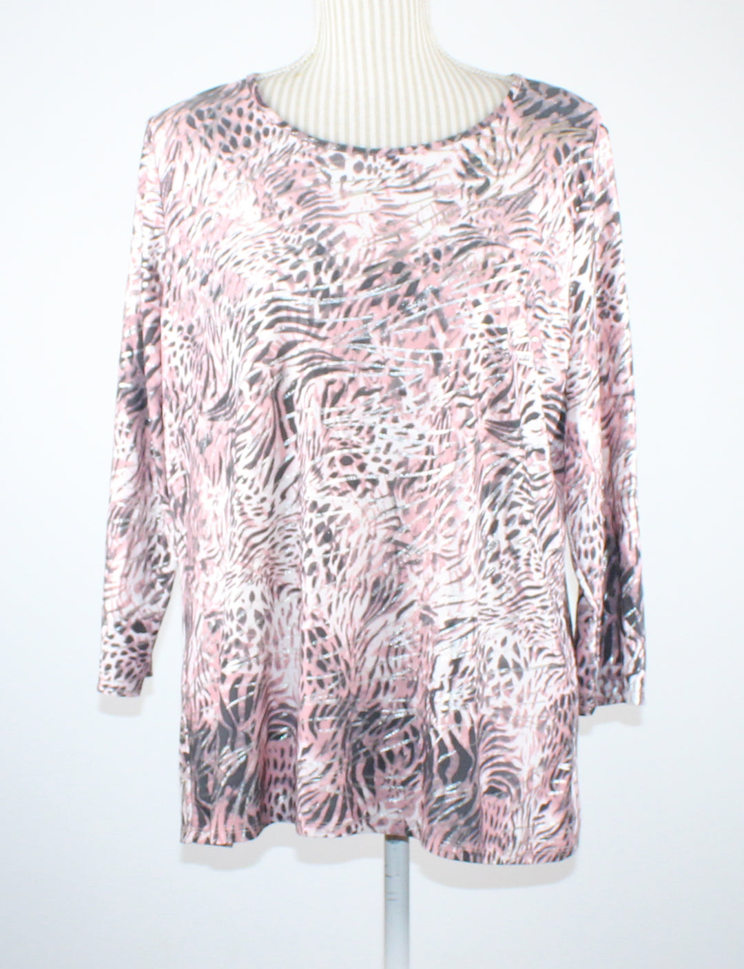 CLASSIC EDITIONS ANIMAL PRINT TOP LADIES XL EUC