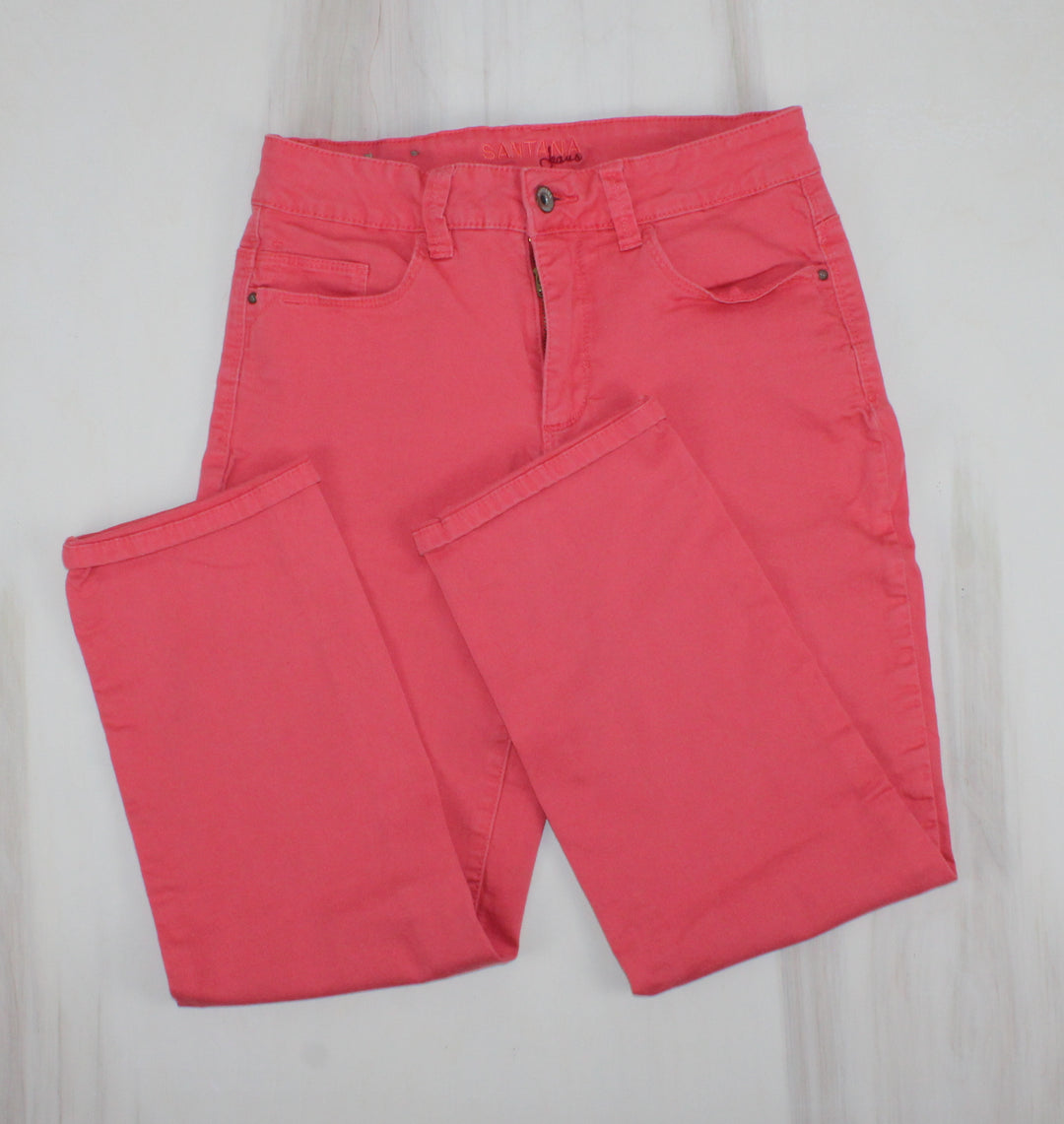 SANTANA JEANS CORAL LADIES SIZE 8 VGUC