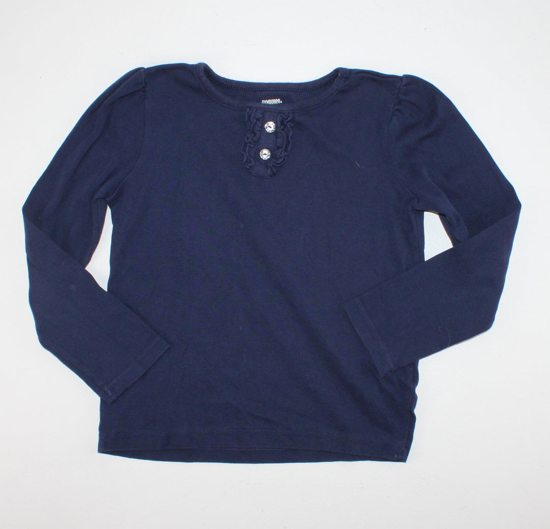 GYMBOREE NAVY LONG SLEEVE TOP 8Y PRE-LOVED