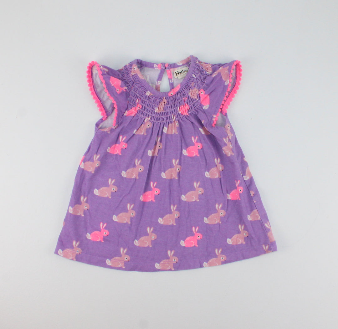 HATLEY BUNNY DRESS 6-9M EUC