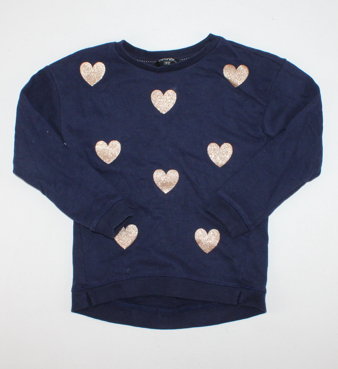 CARTERS NAVY GOLD SWEATER 4-5Y EUC
