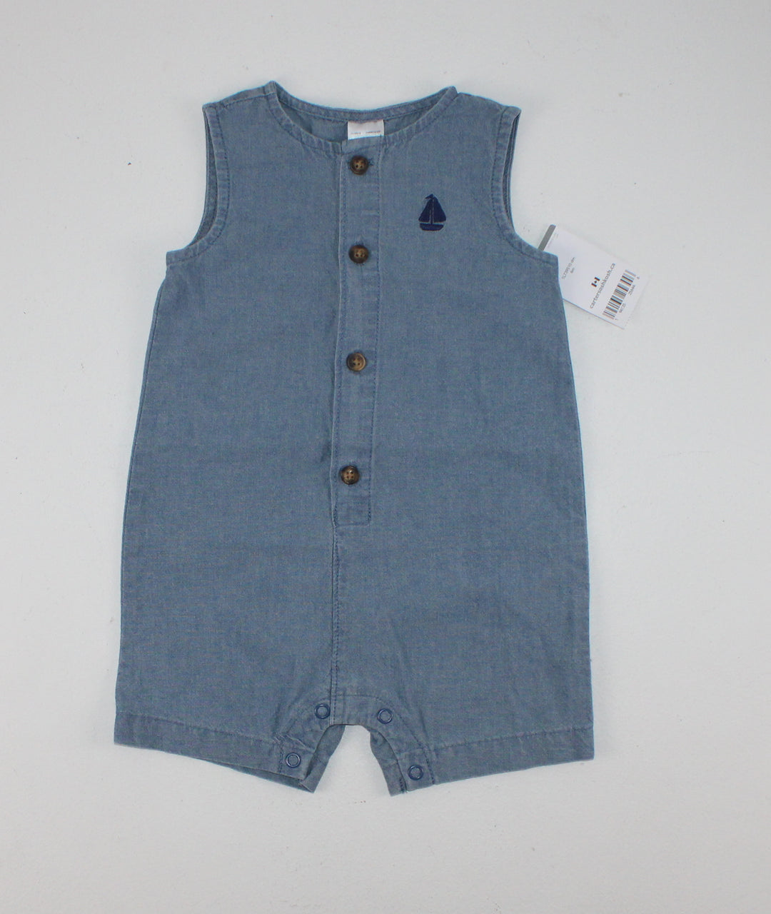 CARTERS DENIM SAIL ROMPER 6M NEW!