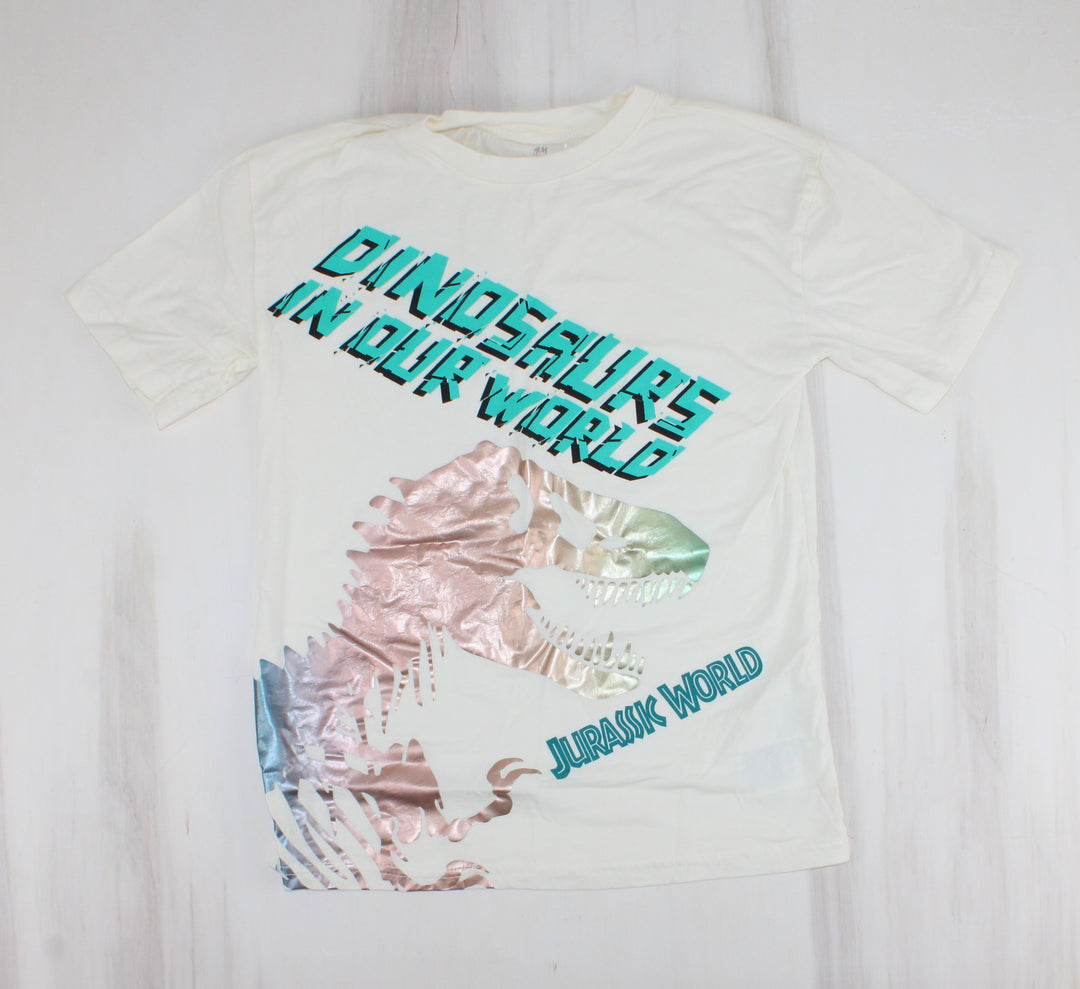 H&M JURRASIC TSHIRT 8-10Y PRE-LOVED