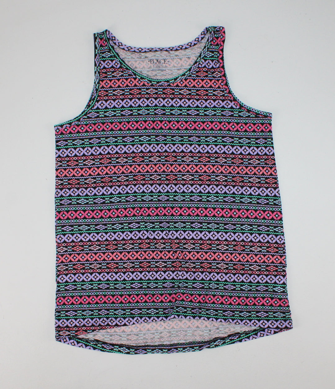 CHILDRENS PLACE PATTERNED TANK TOP 10/12Y EUC