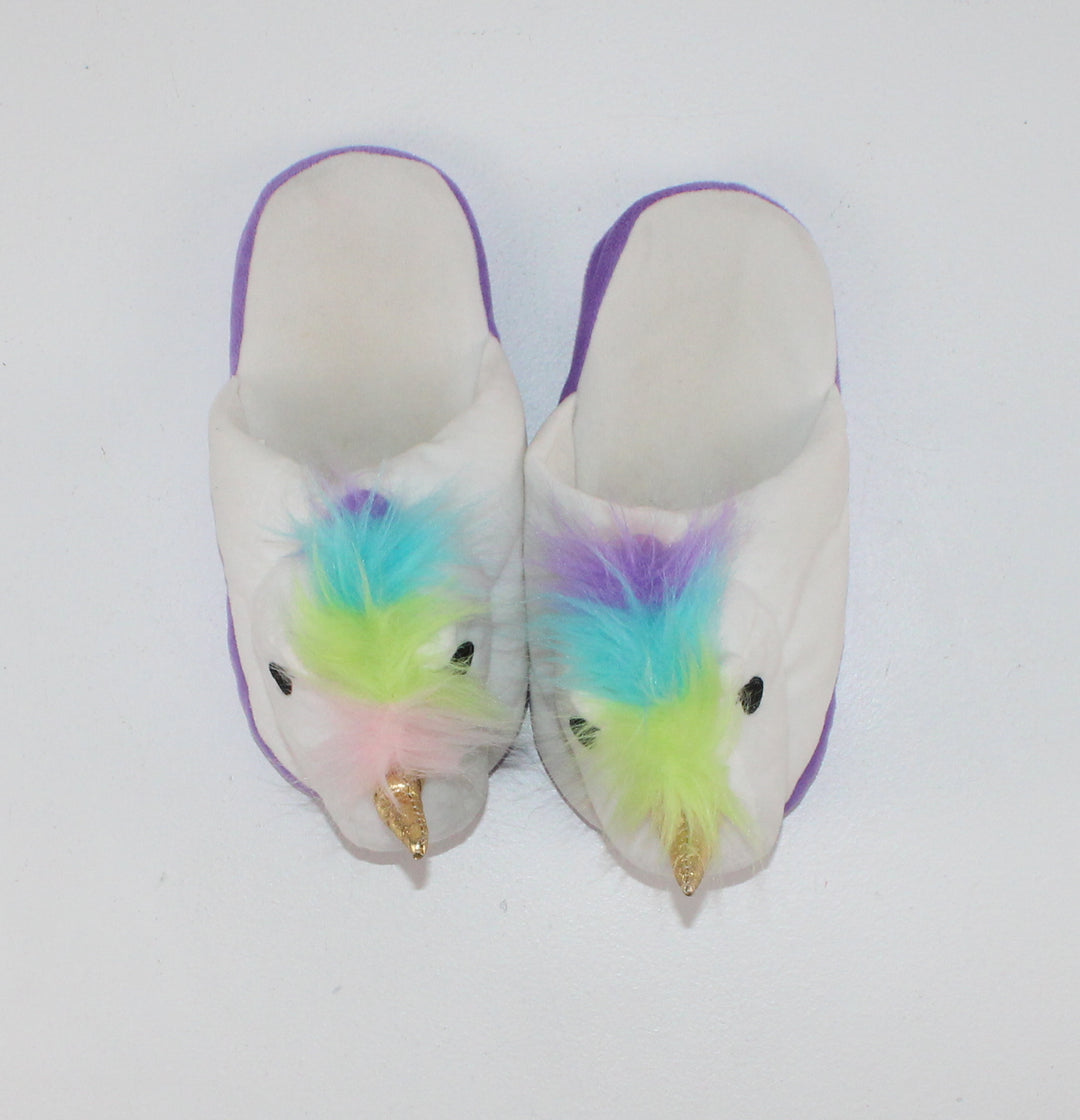 UNICORN SLIPPERS SIZE 5-6Y YOUTH EUC