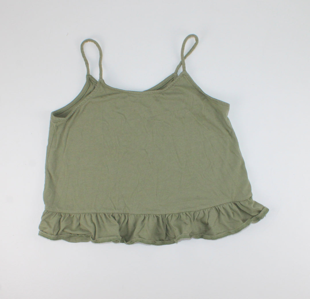 OLD NAVY SAGE CROPPED TANK 10/12Y EUC