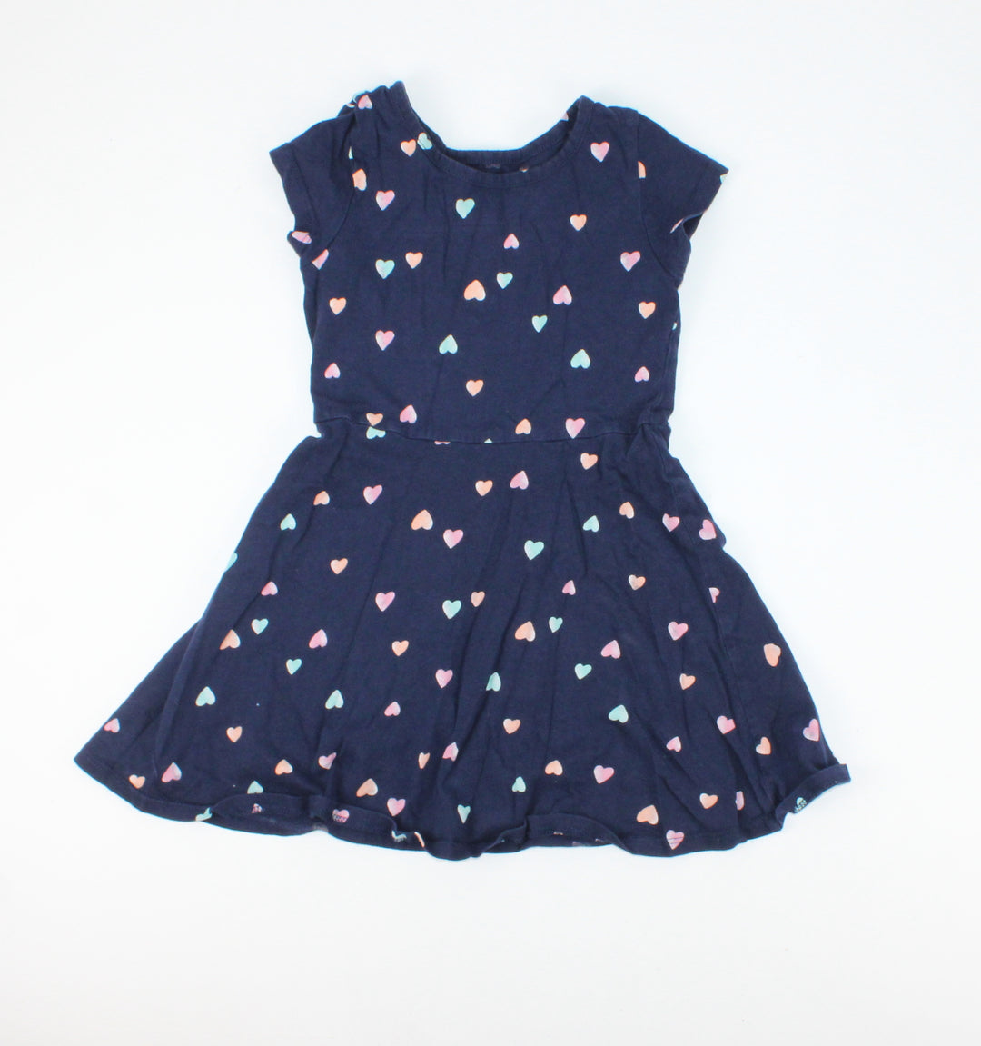 GEORGE HEART NAVY DRESS 4-5Y EUC