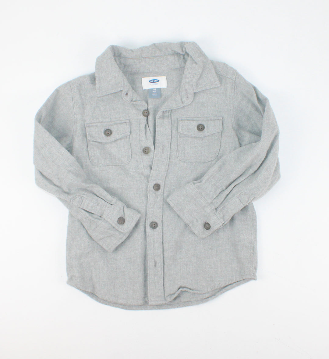 OLD NAVY GREY BUTTON TOP 4Y EUC