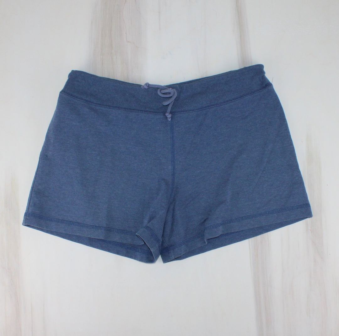 R&R SPORT BLUE TRACKSHORTS LADIES LARGE VGUC