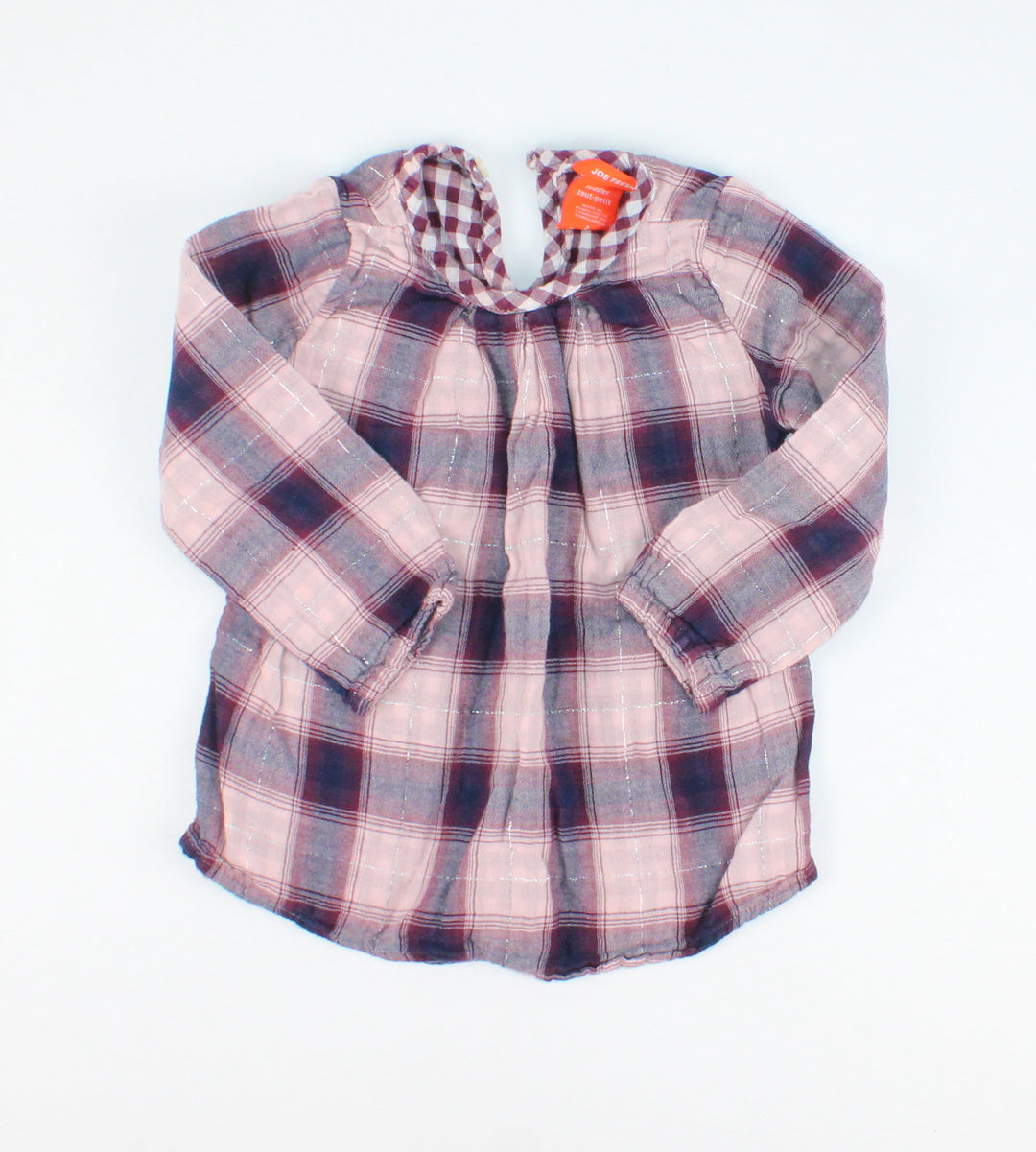 JOE FRESH PLAID TOP 2Y EUC