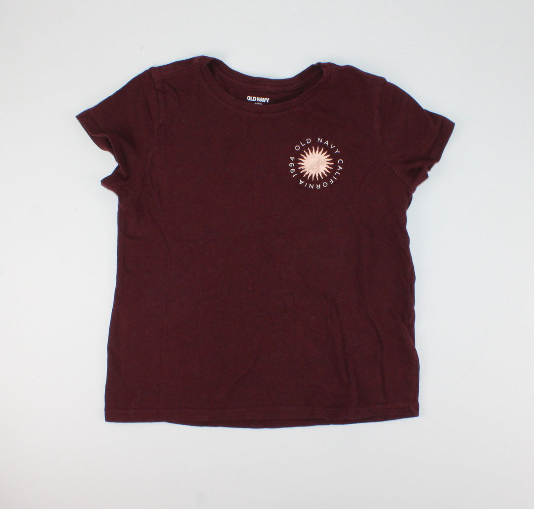 OLD NAVY MAROON TSHIRT 10-12Y EUC