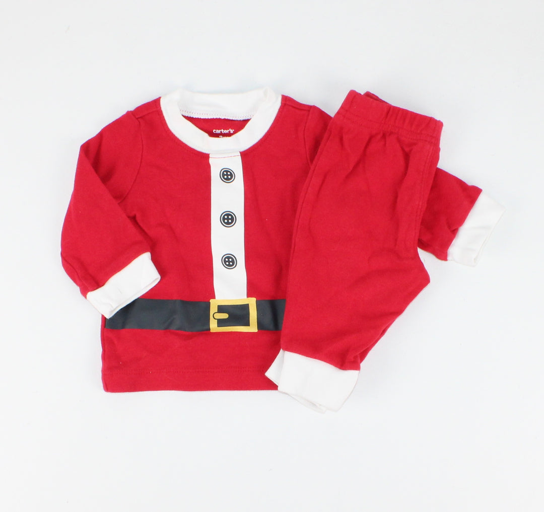 CARTERS SANTA PYJAMAS 3M EUC