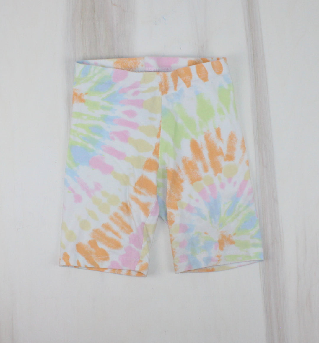 OLD NAVY PASTEL TIE DYE BIKE SHORTS 10/12Y VGUC