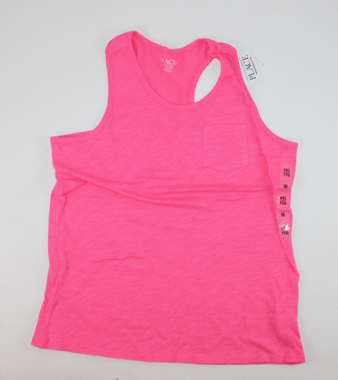 CHILDRENS PLACE PINK RACER BACK TANK 16 PRE-LOVED