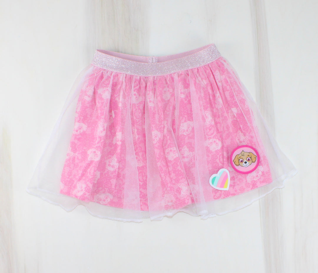 PAW PATROL SKYE SKIRT WITH TULLE 4Y EUC