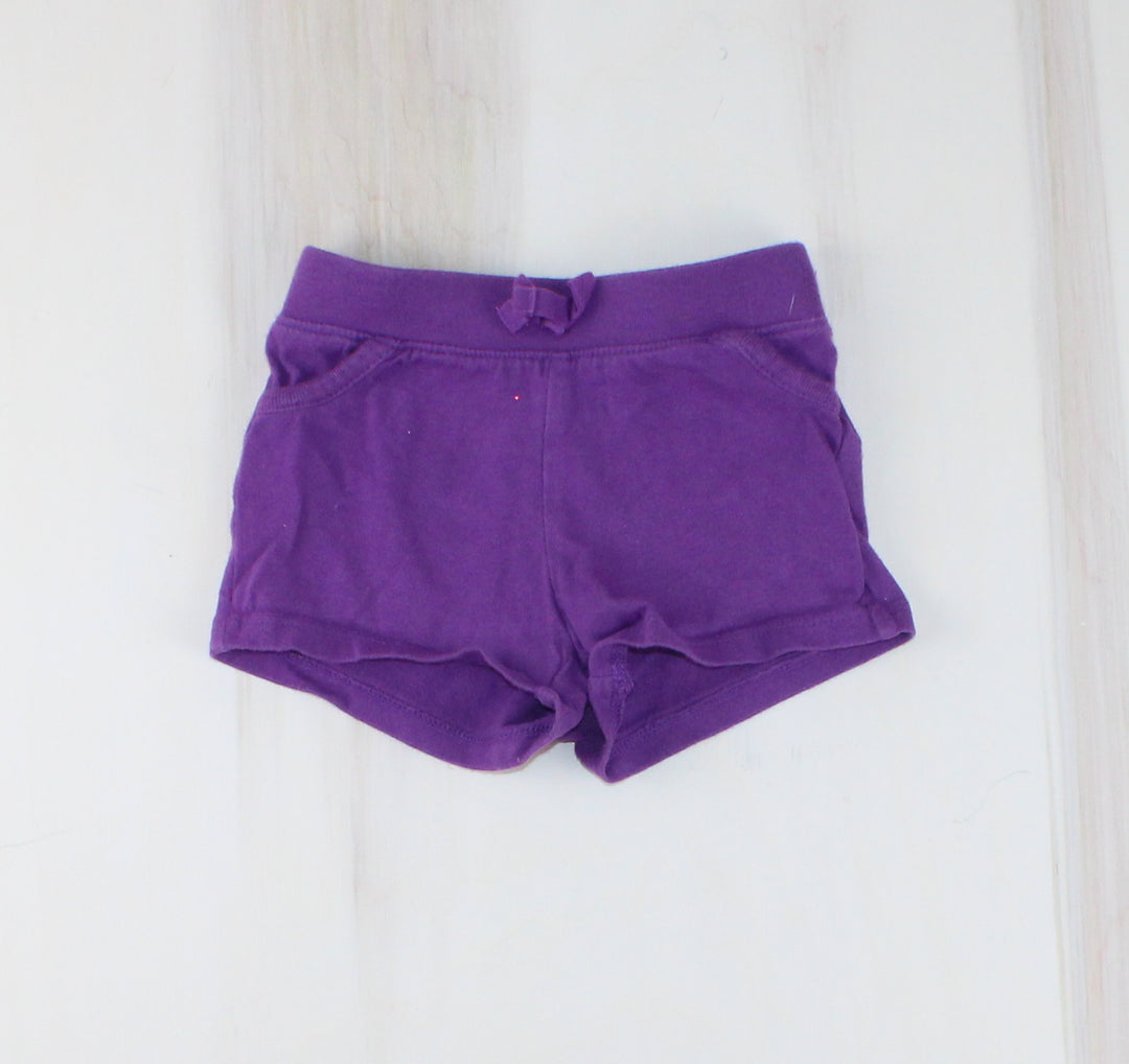 CHILDRENS PLACE PURPLE COTTON SHORTS 6-9M EUC